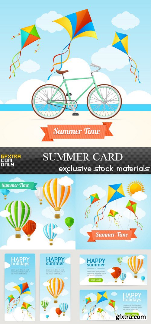 Summer Card - 5 EPS