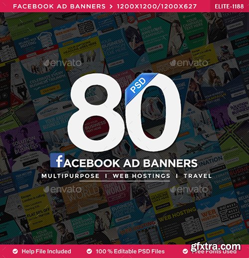 Graphicriver Facebook Ads - 40 Designs - 80 Banners 14918495