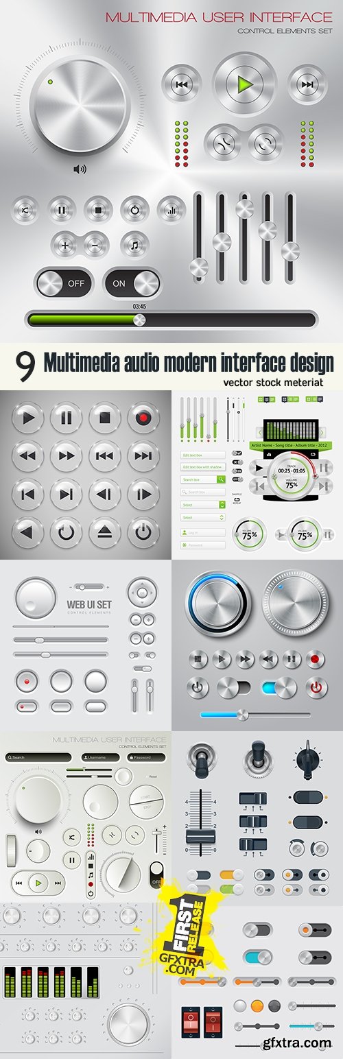 Multimedia audio modern interface design
