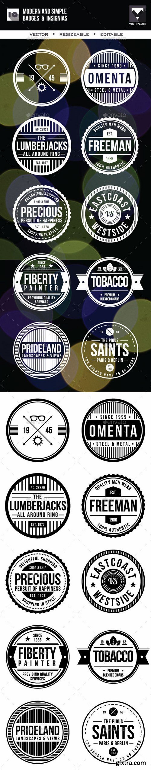 Graphicriver - 10 Modern And SImple Badges 10274164