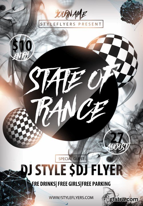 State of Trance PSD Flyer Template + Facebook Cover