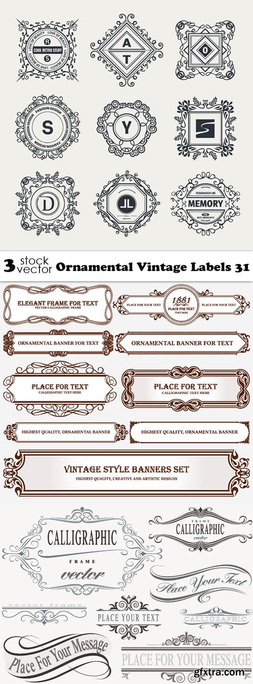 Vectors - Ornamental Vintage Labels 31