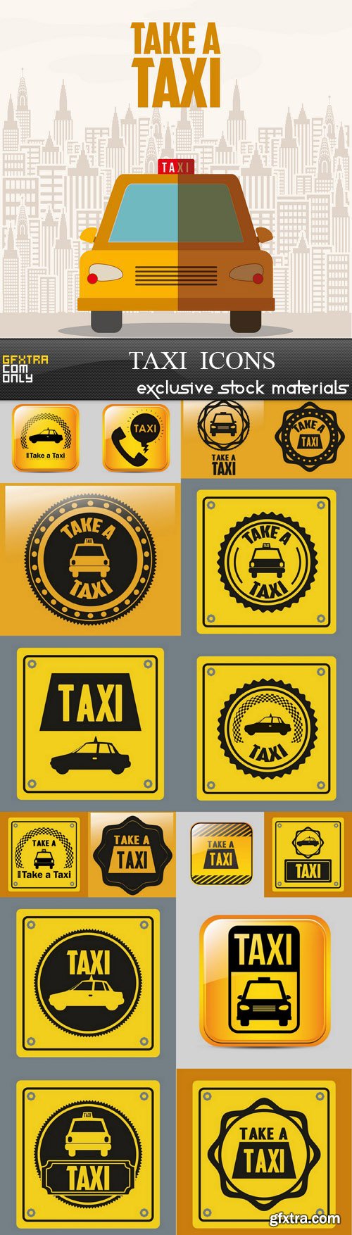 Taxi Icons - 17xEPS