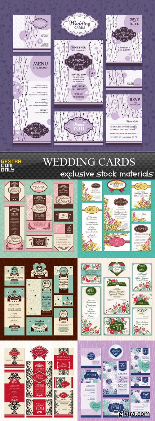 Wedding Cards - 7xEPS