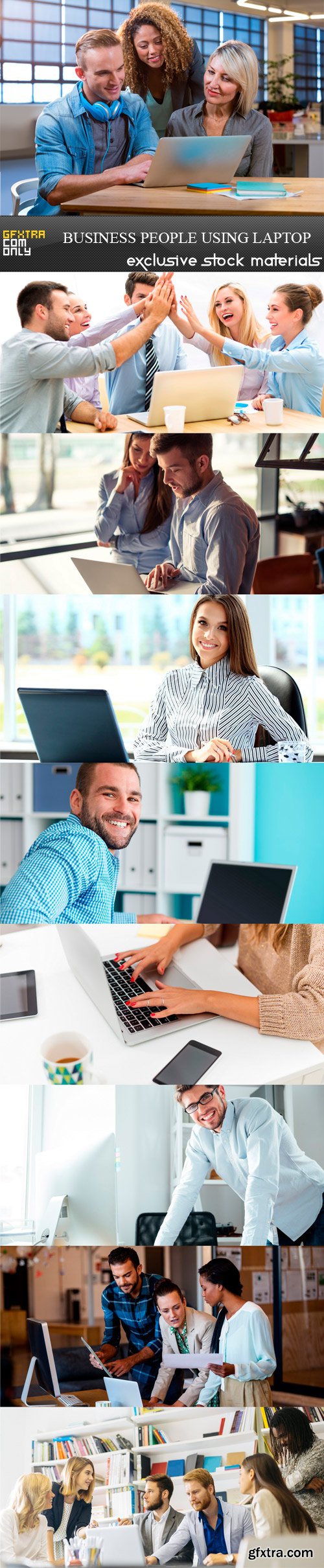 Business people using laptop - 9 UHQ JPEG