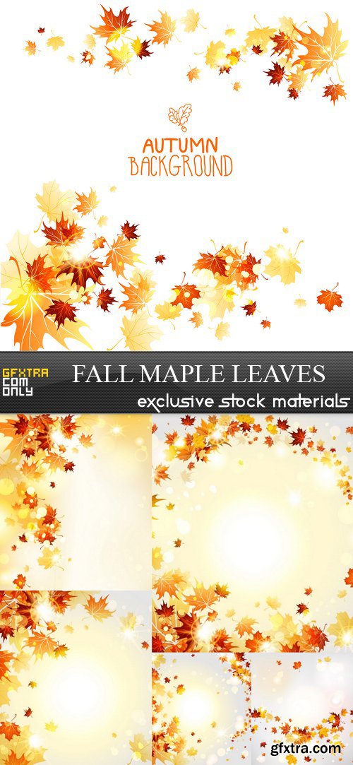 Fall Maple Leaves - 6 EPS