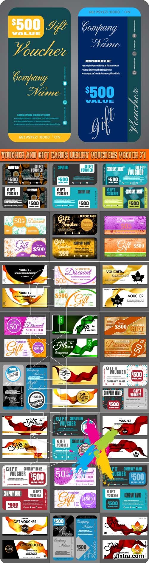 Voucher and gift cards luxury vouchers vector 71