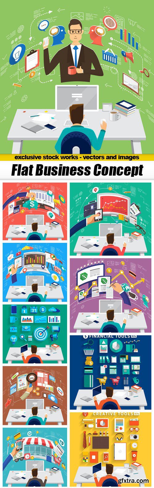 Flat Business Concept - 19xEPS