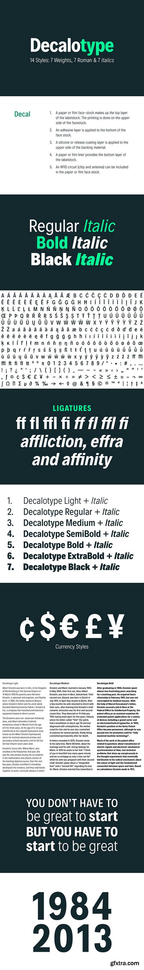 Decalotype Typeface