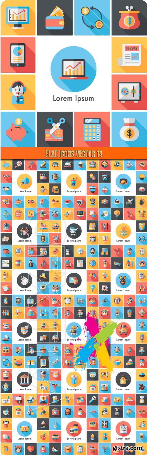 Flat icons vector 14