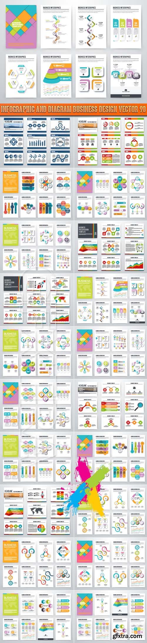 Infographic and diagram business design vector 90