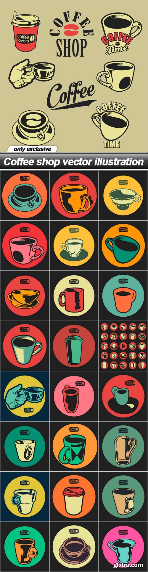 Coffee shop vector illustration - 25 EPS