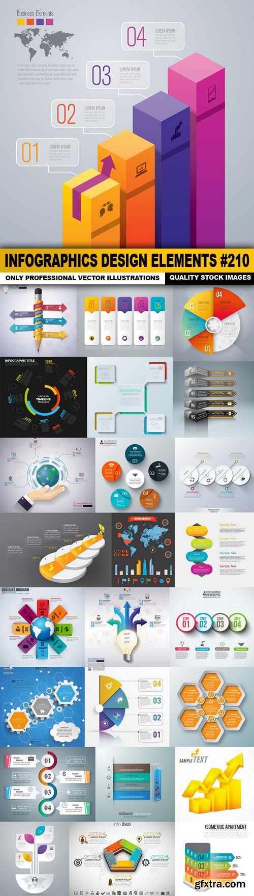 Infographics Design Elements #210 - 25 Vector