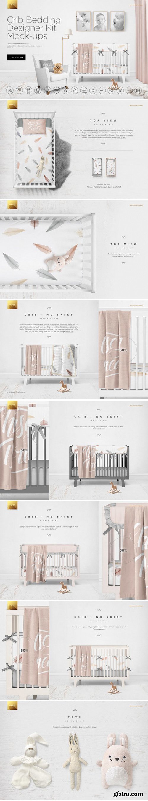 CM - Crib Bedding Designers Kit Mockups 792220