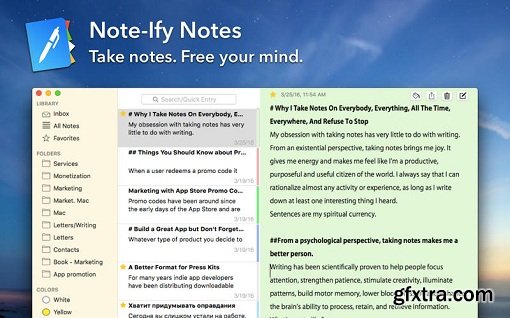 Note-Ify Notes 1.41 (Mac OS X)