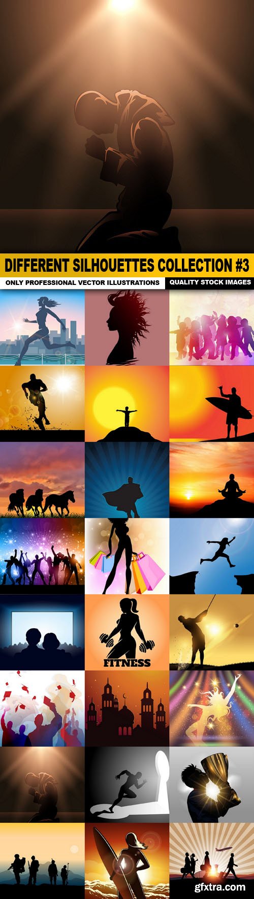 Different Silhouettes Collection #3 - 25 Vector