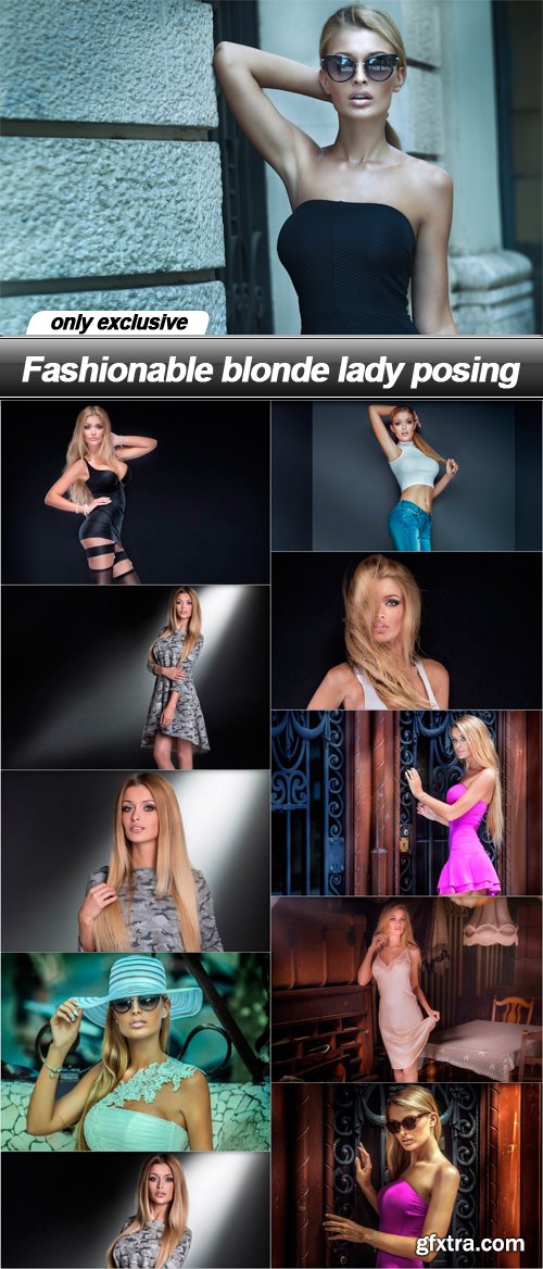 Fashionable blonde lady posing - 11 UHQ JPEG