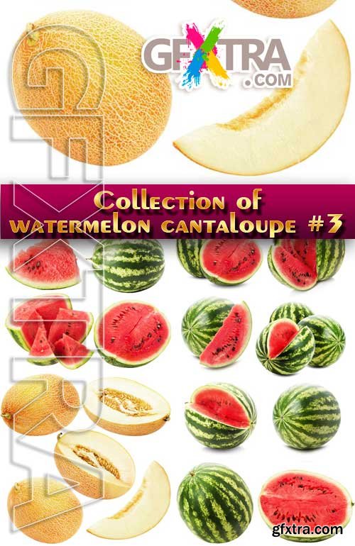 Food. Mega Collection. Watermelon and cantaloupe #3 - Stock Photo