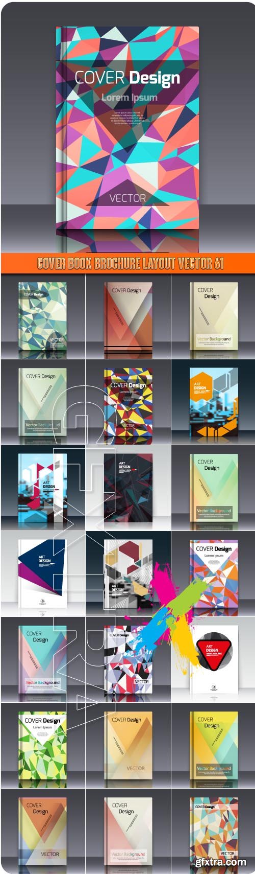 Cover book brochure layout vector 61