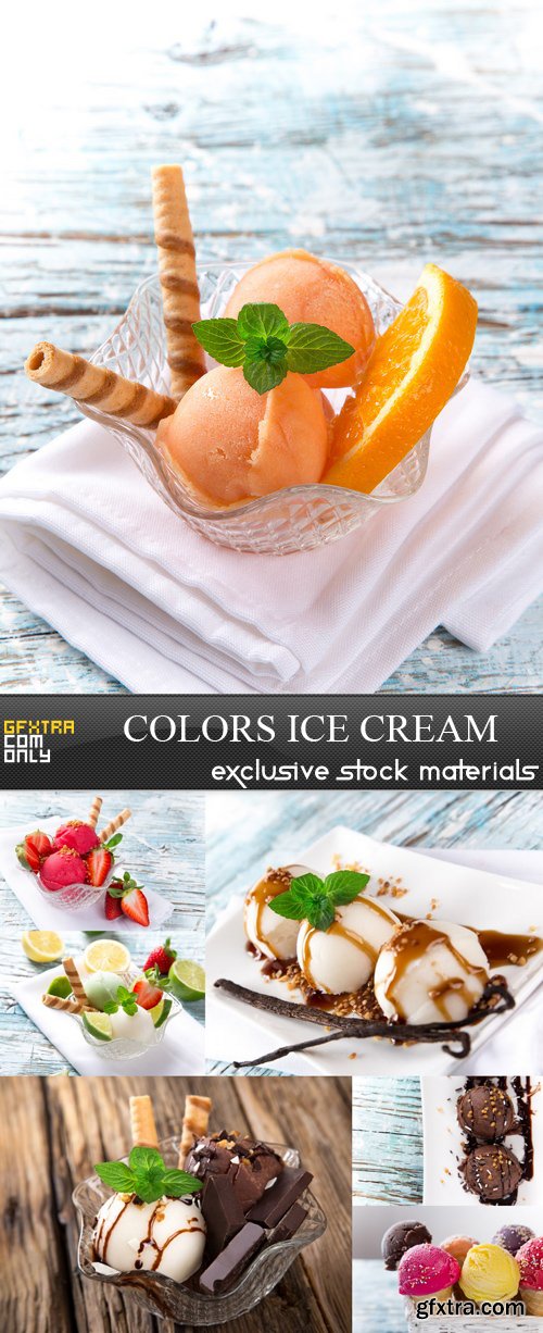 Colors Ice Cream - 7 UHQ JPEG