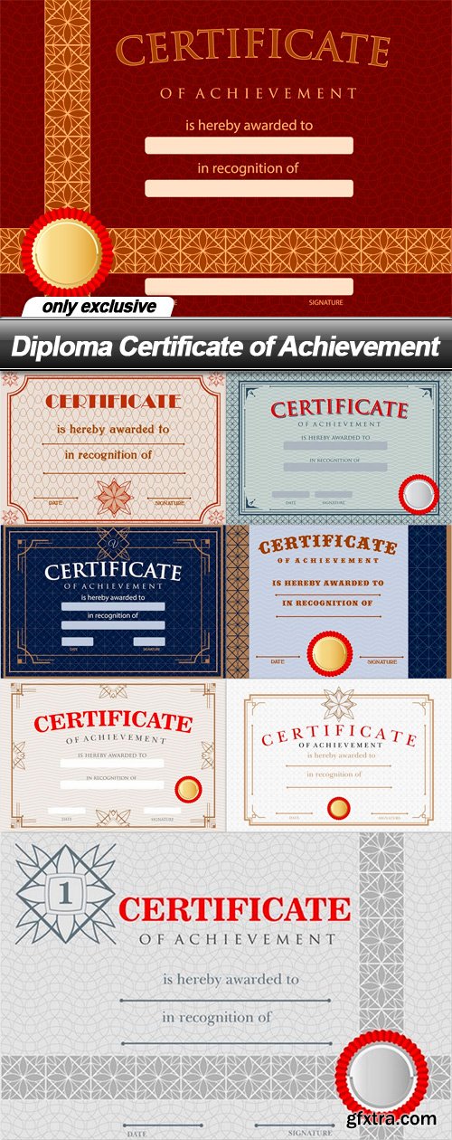 Diploma Certificate of Achievement - 8 EPS