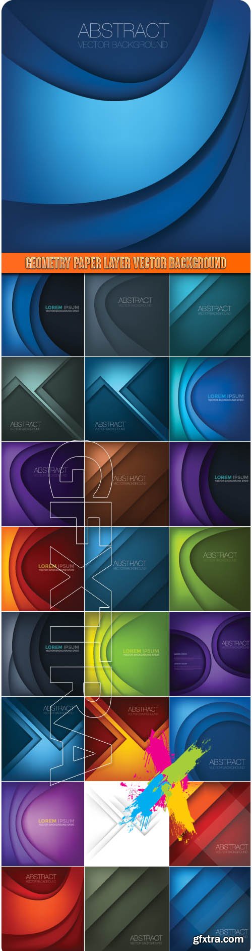 Geometry paper layer vector background