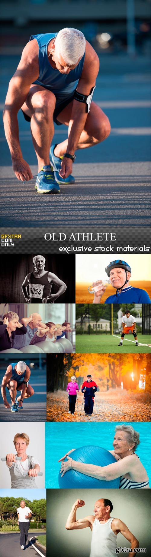 Old Athlete - 10 x JPEGs