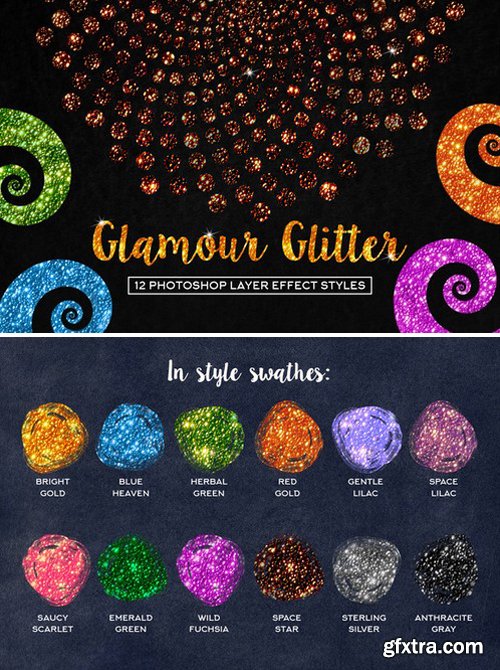 CM - Glamour Glitter Photoshop Styles 807034