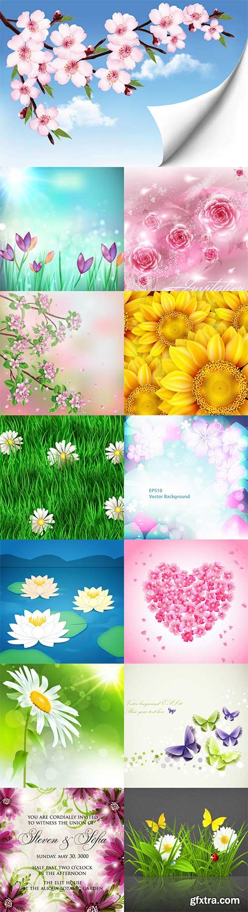 Awesome vector flowers