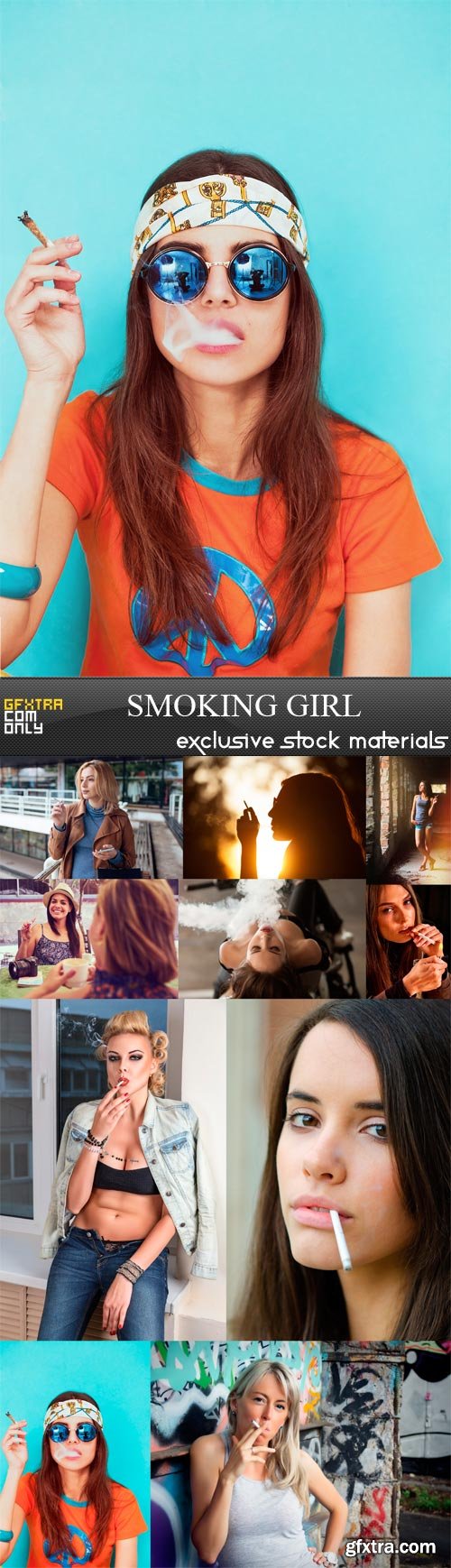Smoking Girl - 10 x JPEGs