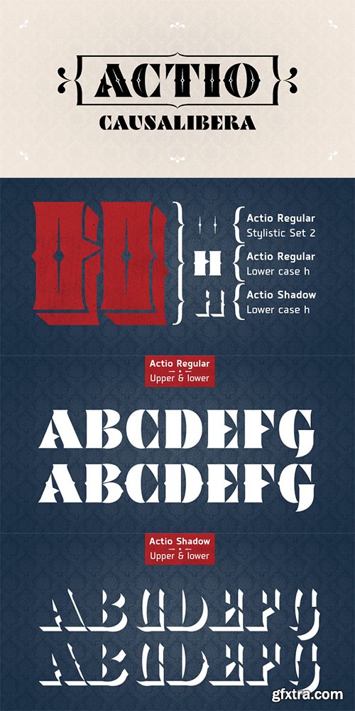 Actio Font Family - 2 FONTS