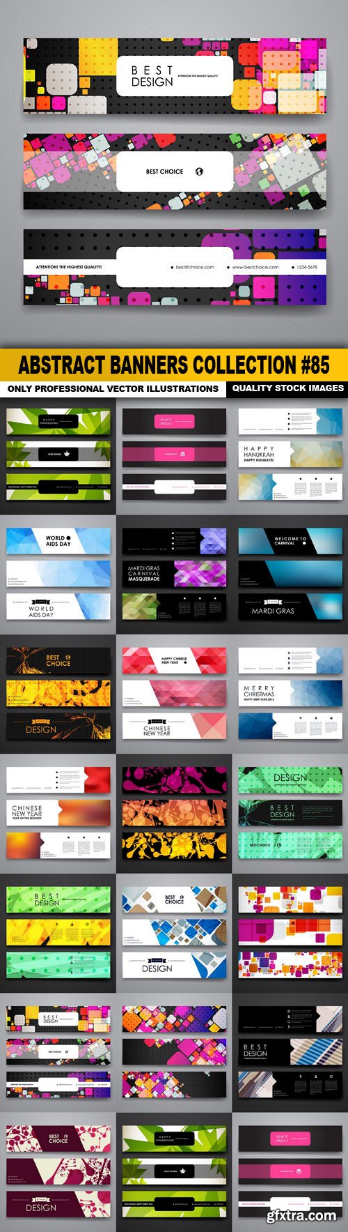 Abstract Banners Collection #85 - 20 Vectors