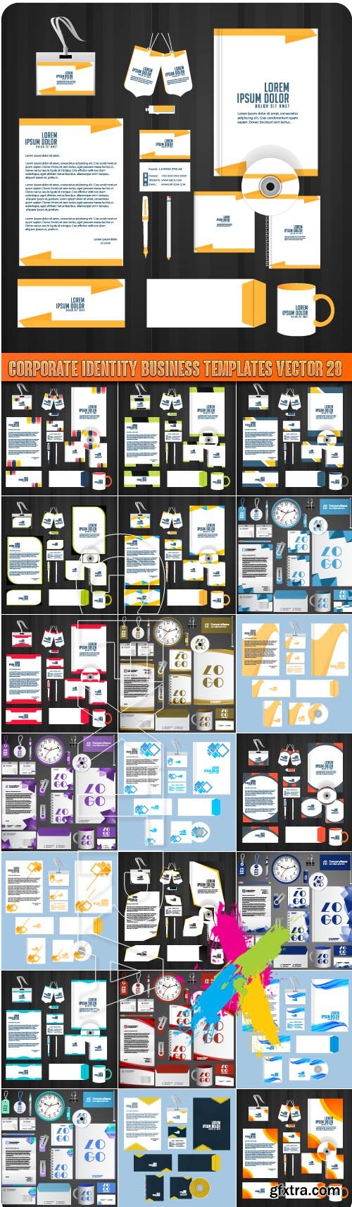 Corporate identity business templates vector 28