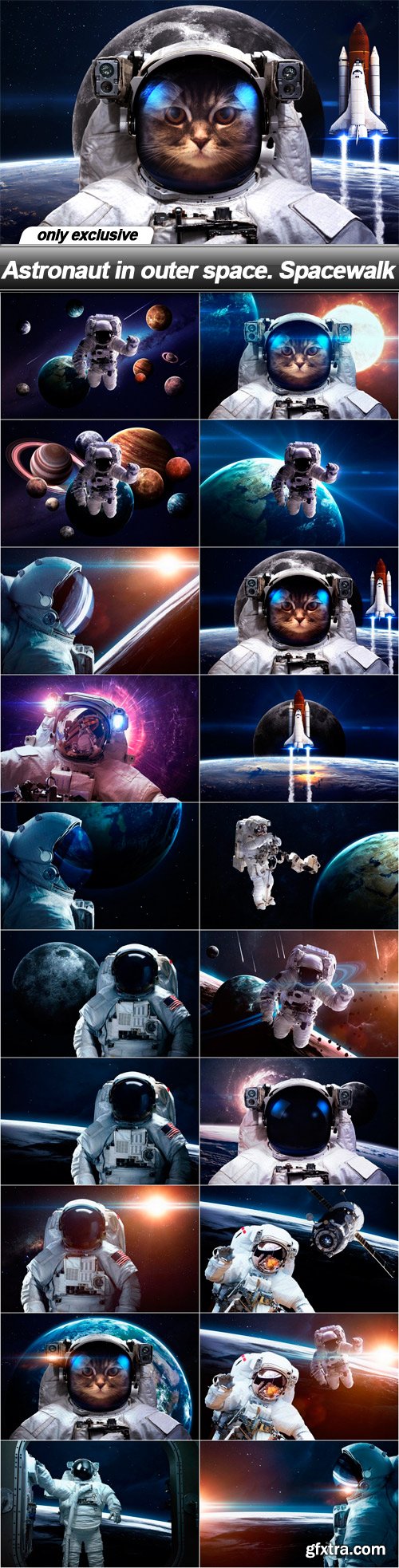 Astronaut in outer space. Spacewalk - 20 UHQ JPEG