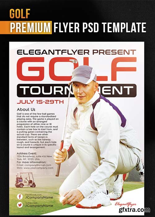 Golf Flyer V3 PSD Template + Facebook Cover