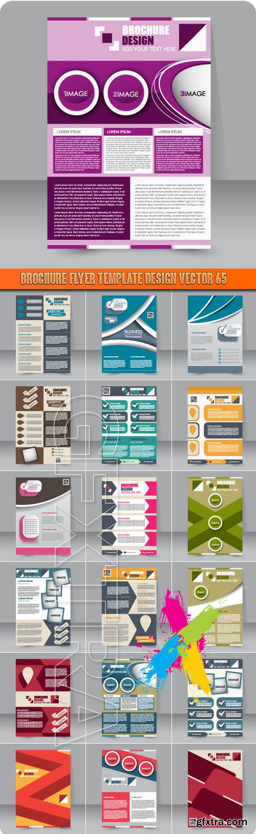 Brochure flyer template design vector 65