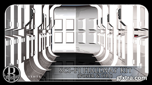 Sci-Fi Hallway Kit (Poser & OBJ) by RPublishing 61715 DAZ3D