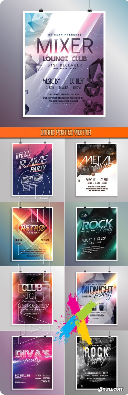 Music poster vector