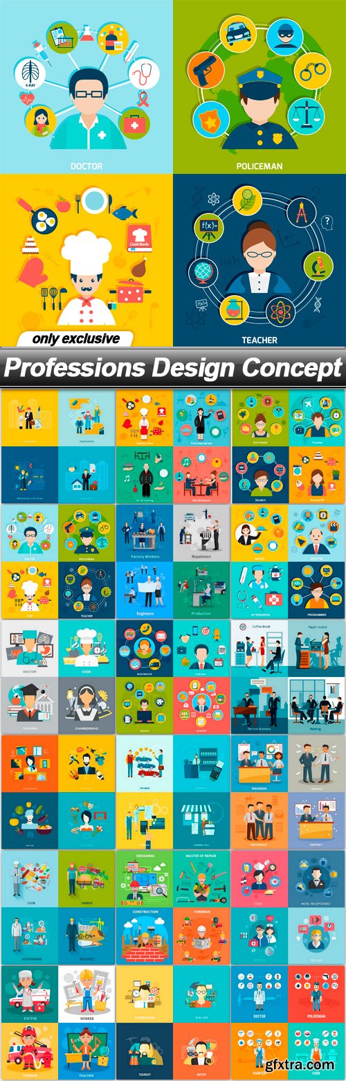 Professions Design Concept - 18 EPS