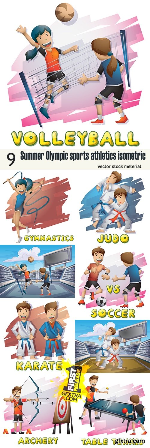 Summer Olympic sports athletics isometric
