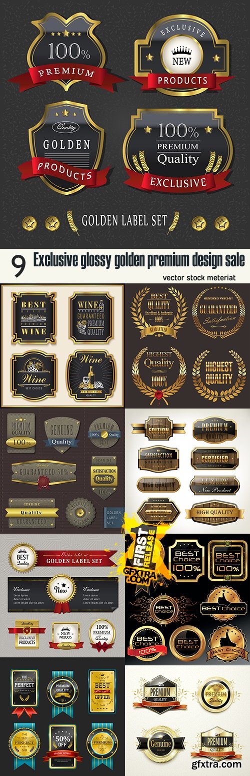 Exclusive glossy golden premium design sale