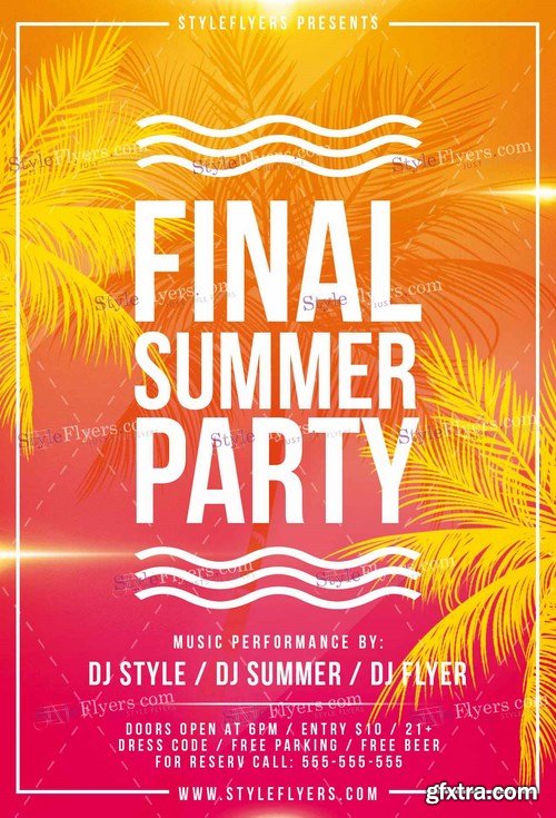 Final Summer PSD Flyer Template + Facebook Cover