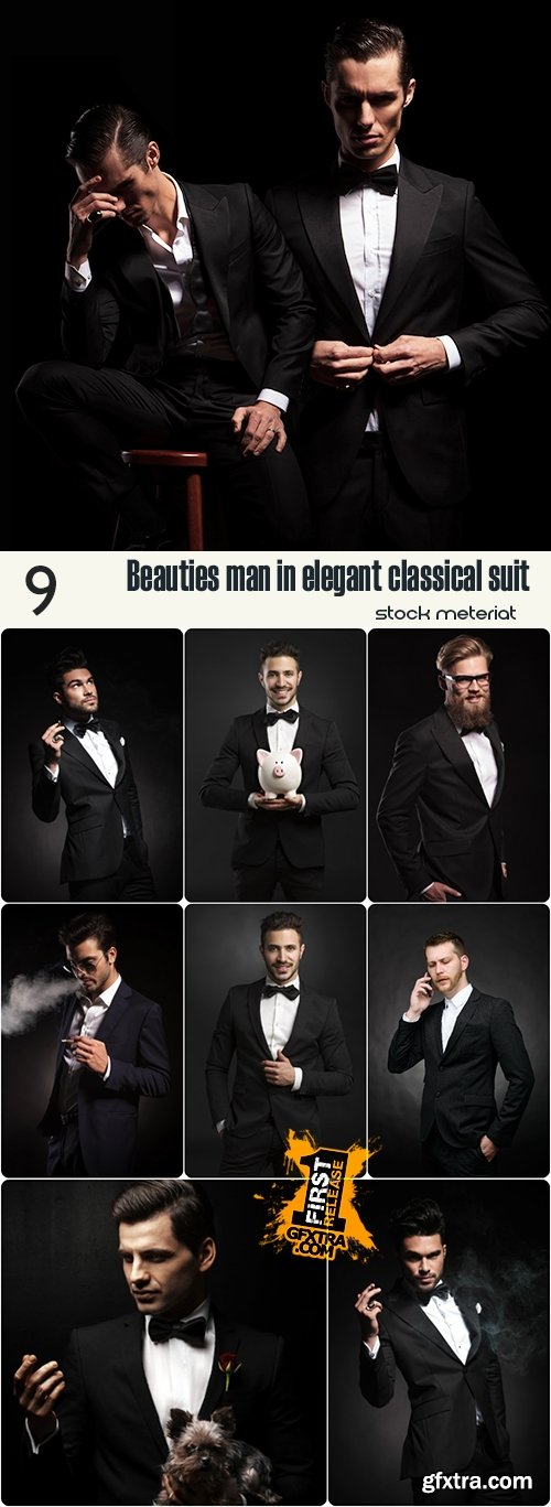 Beauties man in elegant classical suit