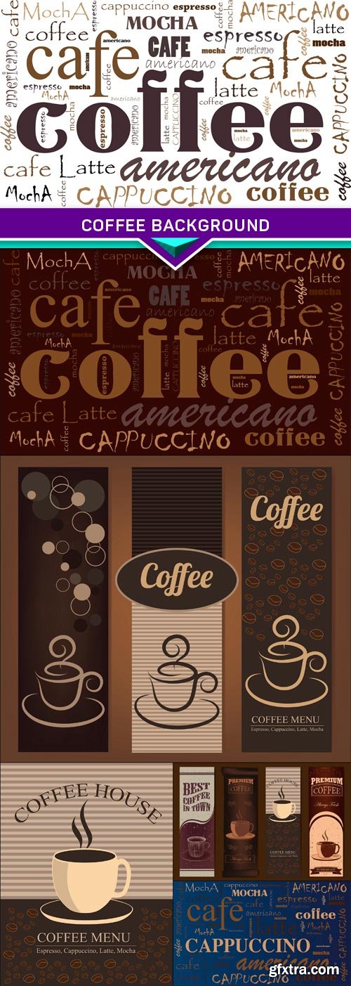 Coffee background 6X EPS