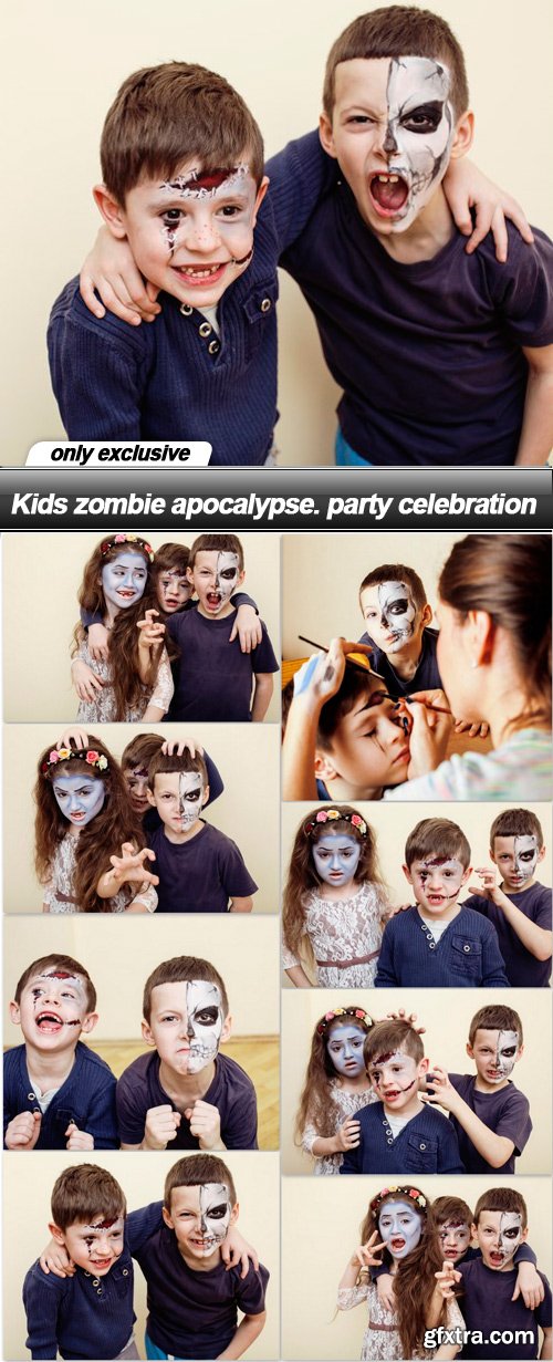 Kids zombie apocalypse. party celebration - 9 UHQ JPEG