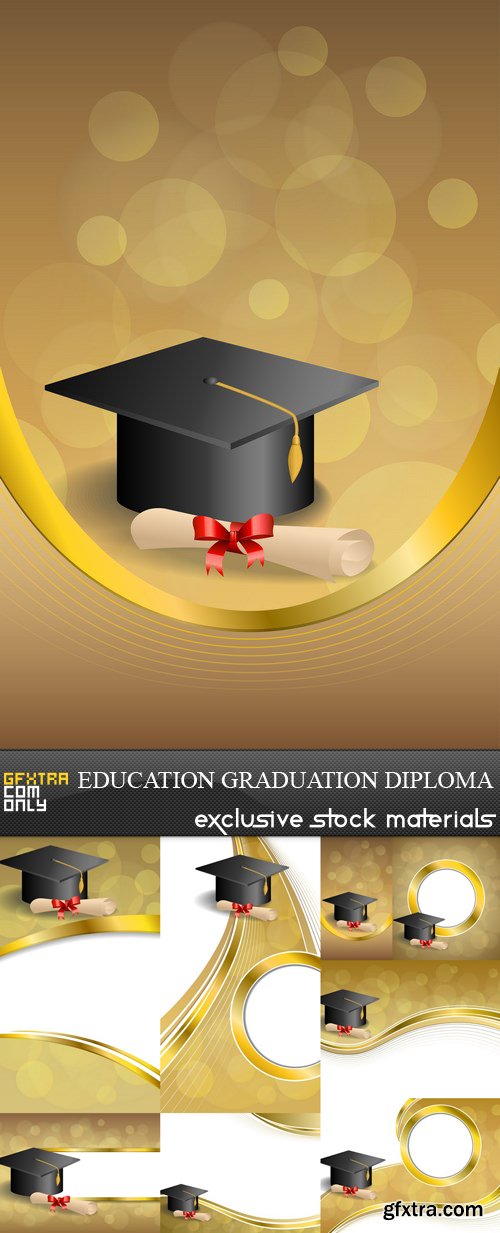 Education Graduation Diploma 8xEPS