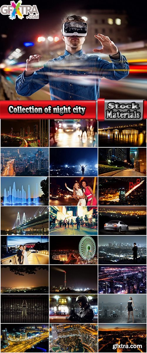 Collection of night city people travel couple of night skyscraper light bridge 25 HQ Jpeg