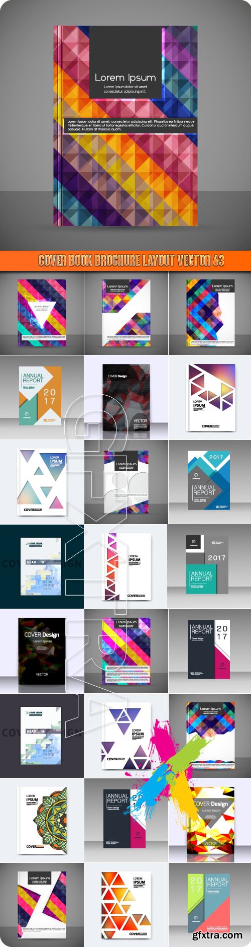 Cover book brochure layout vector 63