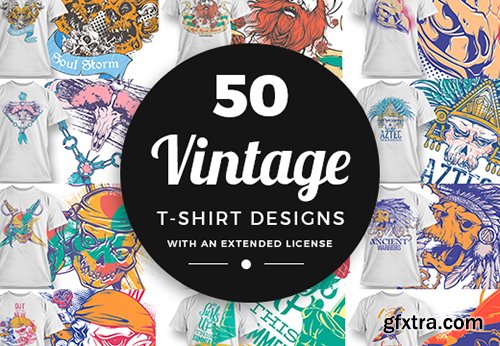 50 Vintage T-shirt Designs