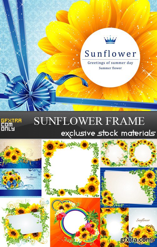 Sunflower Frame - 11 EPS